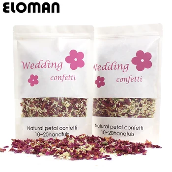 Natūrali vestuvių konfeti ELOMAN džiovinti rožių gėlių žiedlapių konfeti vestuvių ir gimtadienio apdailos biologiškai 1L