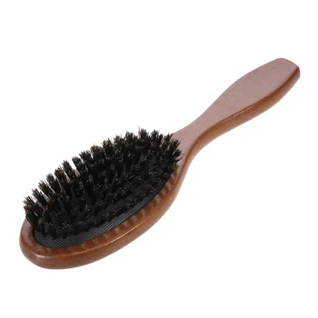 Natūralus Šerno Šerių Hairbrush Masažas Šukos Anti-static Plaukų Galvos odą Paddle Brush Buko medžio Rankena Plaukų Šepetys Stilius Įrankis