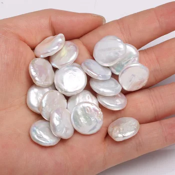 Natūralūs Gėlavandenių Perlų Punch Prarasti granulių Mygtuką formos Pakabučiai Papuošalai Priėmimo 