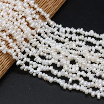 Natūralūs Gėlavandenių Perlų Puošnios Baltos Notoginseng Skylę Prarasti Karoliukai Papuošalai Priėmimo 