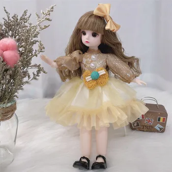 Nauja 30cm BJD Doll 1/6 21 Kilnojamojo Bendras Princesė Suknelė Mados Suknelė Priedai Mergina Žaislas, Lėlė 