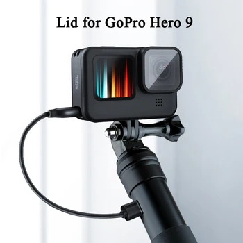 NAUJA GoPro 9 Baterijos Pusės Dangtelį, Dangtelis Nuimamas Lengvai Tipas-C Įkrovimo Padengti Uosto Go Pro Hero 9 Black Veiksmų Cam Priedai