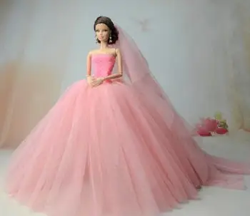 Nauja high-end barbie lėlės drabužiai 1/6 bjd doll suknelė vestuvių suknelė princesė įvairių variantų