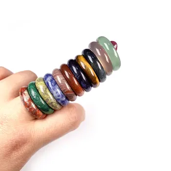 Nauja Mada Naujas Elegantiškas Žiedas Temperamentas Natūralaus Akmens pusbrangių Akmenų Žiedas Dydis 6mm