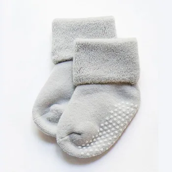 Nauja rudens ir žiemos storio kūdikių bamblys kojinės medvilnės neslidus kūdikių grindų, koja kojinės