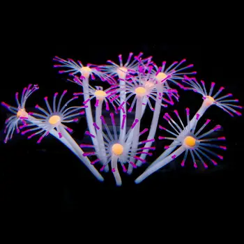 Nauja siunta 1 vnt 21cm aukštos Silikono Dirbtinio Žuvų Bakas Akvariumas Koralų Augalų, Gėlių Ornamentu Vandens Dekoro Namų puošybai