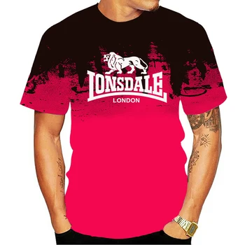 Nauja, T-Shirt Viršuje vasaros 3D spausdinimo juokingi marškinėliai trumpomis rankovėmis t-shirt vyriškų drabužių prekės ženklo Lonsdale spausdinti vyriški T-shirt