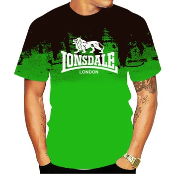 Nauja, T-Shirt Viršuje vasaros 3D spausdinimo juokingi marškinėliai trumpomis rankovėmis t-shirt vyriškų drabužių prekės ženklo Lonsdale spausdinti vyriški T-shirt