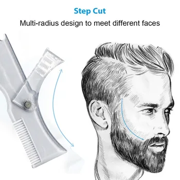Naujai Atvykusių Vyrų Barzdos Formavimo Stiliaus Šabloną Šukos Skaidrus Vyrų Barzdos Šukas Grožio Priemonė Plaukų Barzda Apdaila Šablonai