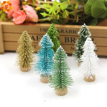 Naujas!10VNT PASIDARYK pats 6CM Kalėdų Eglutė Mažas Pušies Mini Medžių Pateikti Darbalaukio Namų Kalėdinė Dekoracija Dovanos Vaikams Prekes