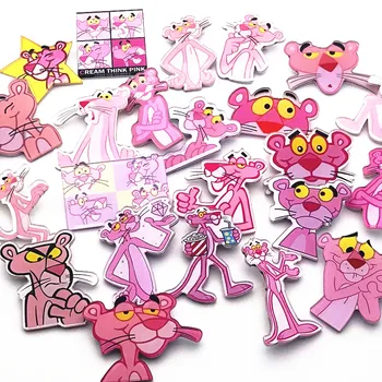Naujas 1PCS Animacinių filmų Pink panther Akrilo Sagė Emblemos Apdailos Pin Kuprinė Moterims 