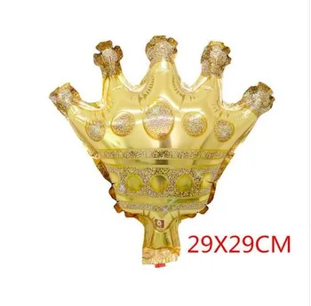 Naujas 1pcs Penkių punktų Princess Crown Alaus puodelis Folija Balionai Aukso kolbų gimtadienio Dekoracijas vaikų Karnavalas Prekes