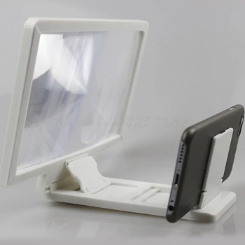 NAUJAS 3D Ekranas Stiprintuvo Mobiliojo Telefono Didinamojo Stiklo HD Stovėti Vaizdo Veidrodėliai Ekrano Išsiplėtusios Akys Apsaugos Turėtojas