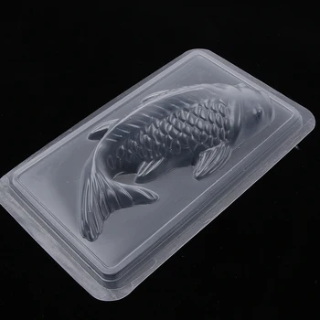 Naujas 3D Koi Žuvų Formos Plastiko Tortas Šokolado Želė Sugarcraft Pelėsių Ryžių Pelėsių 