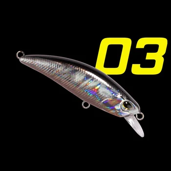 NAUJAS 48mm 4g Minnow Stream Žvejybos masalas Mini Upėtakis jaukai smulkaus whopper vibracija, šviesos nuskendo micro žuvų crankbait japonija žiemą
