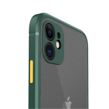 Naujas Aikštėje atsparus smūgiams Atveju iPhone 12 11 Pro Max Mini Prabangus Matinis Permatomas Dangtelis, skirtas 