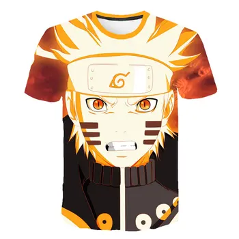 Naujas Animacijos Naruto 3Dtshirt Vasaros Vaikų/Jaunimo Kakashi Anime Naruto Marškinėliai Berniukui, Mergina Kūdikių Atsitiktinis Uzumaki/Sasuke Vaikų marškinėliai
