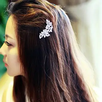 Naujas Atvykimo 1x Moterų Vestuvių Retro Krištolas kalnų krištolas Gėlių ekrano užsklandą plaukų segtukai, Plaukų Įrašą KARŠTO