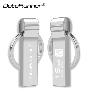 Naujas DataRunner Usb 3.0 Key Chain USB Flash Drive, Metalo Pendrive 256 GB 128GB 64GB 32GBPendrive Vandeniui USB Flash Atmintinės