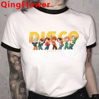 Naujas DINAMITO Harajuku T-shirt K-pop Ladies korėjos Stiliaus KPOP Marškinėliai Moterims Drabužių Tshirts Ullzang Grafinis Viršuje Tees Moteris
