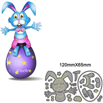 Naujas Dizainas Easter Bunny 2021 Metalo Pjovimo Miršta Triušis Kiaušinių Trafaretas 