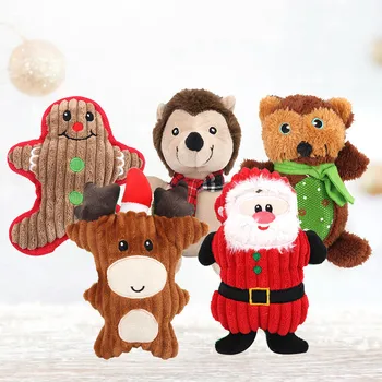 Naujas Kalėdų Šunelis Žaislai, Kalėdų Senelis, Žaislų, Kramtyti Squeaker Pet Pliušiniai Žaislai Šunims Mielas Kramtymas Virvę Garso Žaislai Naminių Kačių Lėlės