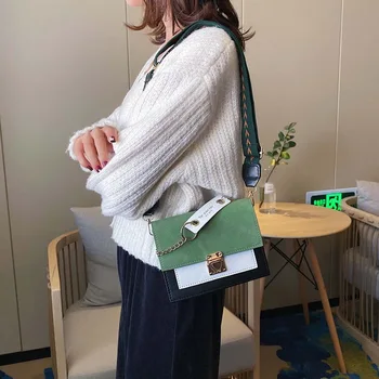 Naujas korėjos Stiliaus Matinio Mados Mergaitė Visų rungtynių Sudurti Užrakinti Vieną petį Įstrižainės Krepšys