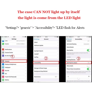 Naujas LED Blykste TPU Case For iPhone 5 5S 5SE 6 6S 7 8 Plius Atvejais, Skaidrios Šviesos Galinį Dangtelį 