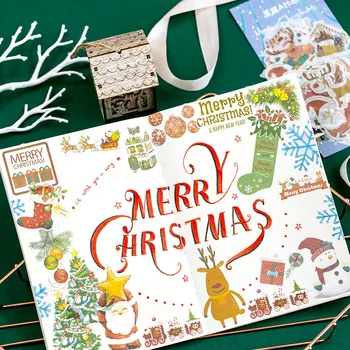 Naujas Linksmų Kalėdų popierius, lipdukas, PASIDARYK pats apdailos lipdukas, skirtas albumo scrapbooking dienoraštis kawaii kanceliarinės prekės Vaikams Dovanų