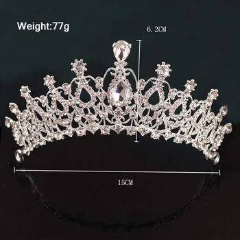 Naujas Mados Baroko Prabanga Kristalų Bridal Crown Rožančiai Šviesos Aukso Diadem Rožančiai Moterų Nuotaka Vestuvių Plaukų Aksesuarai