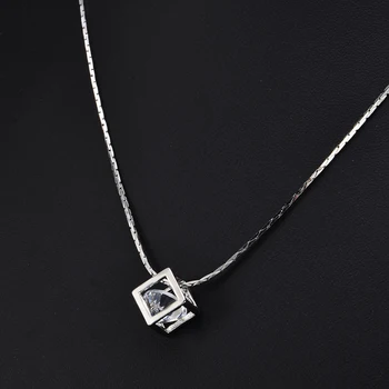 Naujas Mados Magic Cube & Kūgio Apakinti Krištolo Karoliai Pakabukas Moterų Žavesio Fine Jewelry Didmeninės