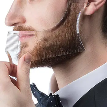 Naujas Mados Vyrų Barzdos Formavimo Stiliaus Šabloną Šukos Vyrų Barzdos Šukas Grožio Priemonė Plaukų Barzda Apdaila Templatesival
