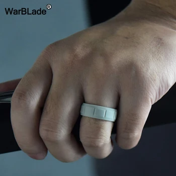 Naujas Maisto Klasės FDA Silikoniniai Žiedai Vyrams Vestuvių Gumos Juostos Hipoalergicznych Lankstus Sporto Antibakterinis Silikono Piršto Žiedą