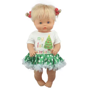 Naujas mielas Kalėdų drabužius Lėlės Suknelė 42 cm) Nenuco Lėlės, 17 Colių, Kūdikių Lėlės Drabužiai