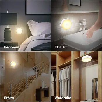 Naujas Naktį šviesos diodų (LED) kabinetas laiptai, vaikų, miegamojo, dekoratyvinės lempos PIR infraraudonųjų spindulių judesio pažangi žmogaus indukcijos apšvietimas