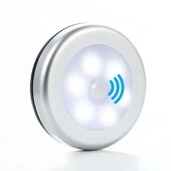 Naujas Naktį Šviesos Smart Judesio Jutiklis, 6 Naktį LED Lempa su baterijomis, WC, Naktiniai staleliai, Lempa Kambario, Prieškambario Kelias Tualetas