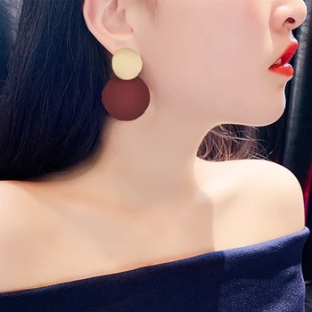 Naujas pareiškimas, lašas auskarai moterų mados aukso auskarai akrilo raudona geometrinis tabaluoti auskarai vestuvių papuošalai auskarai