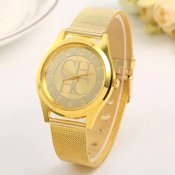 Naujas Prekės Ženklas Aukso Ženevos Atsitiktinis Kvarco Žiūrėti Moterų Vielinio Tinklo Nerūdijančio Plieno Suknelė Rankiniai Laikrodžiai Relogio Feminino Laikrodis Karšto Pardavimo
