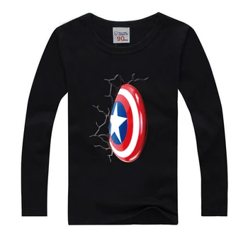 Naujas Superherojus vaikiški marškinėliai mergaitėms, Drabužiai Avenger Berniukų Marškinėliai Drabužių Superherojus Kapitonas Amerika 3D Atspausdintas Marškinėliai Drabužių