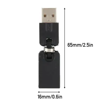 Naujas USB 2.0 Male Į USB Moterų 360 Laipsnių Sukimosi Kampas prailginimo laido Adapteris Karšto naujas