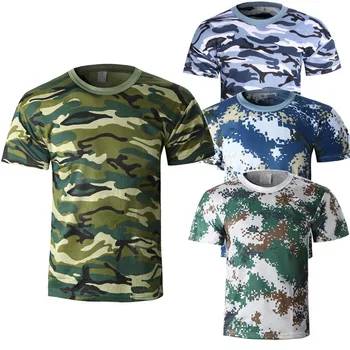 Naujas Vyrų Kamufliažas T-shirt Kvėpuojantis Armijos Kovos Marškinėliai Quick Dry Marškinėliai Vasaros trumpomis Rankovėmis Vyrų T-Shirt Skaitmeninis Karinės
