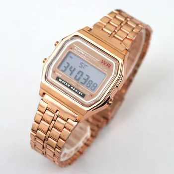 Naujas Vyrų Laikrodžiai, Prabangūs Rose Gold Žiūrėti Moterų ir Vyrų Verslo Daugiafunkcis Laikrodis LED Sporto Skaitmeninis Vyrų erkek Reloj Relogio