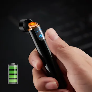Naujas Žiebtuvėlis Metalo USB Įkrovimo Lengvesni Įkraunamas Elektrinis Lengvesni Vėjo Aukštos Kokybės Dalykėlių Vyrų encendedor