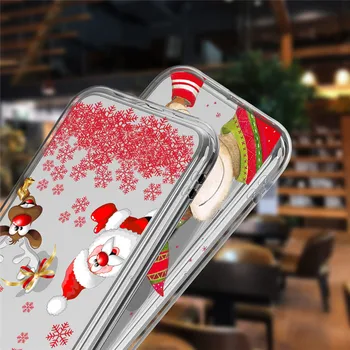 Nauji Metai Linksmų Kalėdų Briedžių Snaigės Telefono dėklas Skirtas iPhone 11 12 Pro X XR XS MAX 7 6 8 Plus atsparus smūgiams Atveju TPU Silikono Padengti