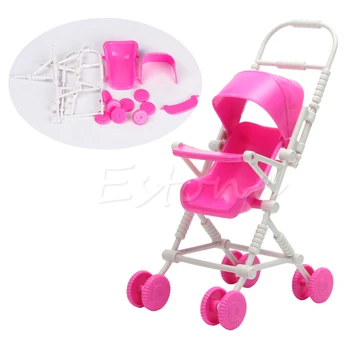 Naujoji Asamblėja Baby Pink Vežimėlį Trolley, vaikų Darželio Baldai, Žaislai, Lėlės L4MC