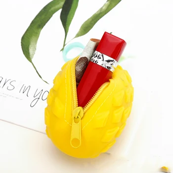 Naujų Mergaičių Silikono Monetos Rankinėje Kūrybos Ananasų Mango Formuoti Moterų Nešiojamų Mažas Mielas Kišenėje Piniginės Sankabos Krepšys Dovanų