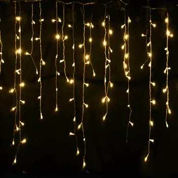 Naujųjų Metų 5M 16.5 ft LED Užuolaidų Varveklis Styginių Šviesos 96LED Ašaros 0,4 m ir 0,5 m, 0,6 m, Fiary Girliandą Kalėdų Namų Patalpų Apdaila