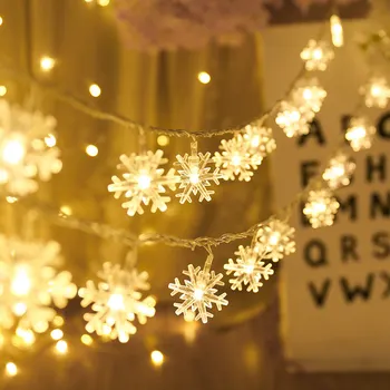 Naujųjų Metų Snaigės Styginių Šviesos LED Kalėdų Dekoro Namuose Kabo Girliandą Kalėdų Eglutės Puošimas Ornamentais Navidad Kalėdų Dovana.