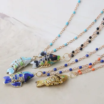 NeeFuWoFu Nerūdijančio plieno grandinės necklacess Pilietybės Mados Žuvų spurga Pulsera de piedra Mujer de Bohemijos Bangle Papuošalai