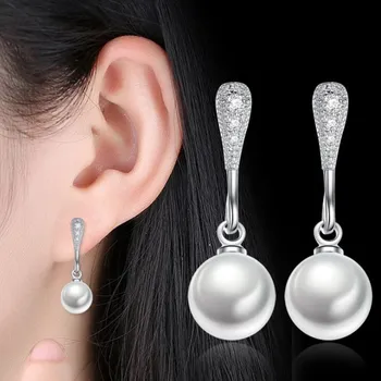 NEHZY 925 sterlingas sidabro naujų Papuošalų aukštos kokybės kubinis cirkonis retro mados moteris pearl gėlių auskarai 15 modeliai